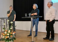 Michael Heuberger, Manfred Schubert und Peter Burkhart bei der Fragerunde (Foto: Thomas Gugger)